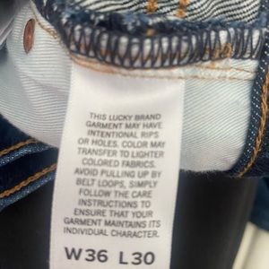 Men’s Lucky Brand Jeans - worn once or twice - dark blue denim